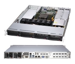 Platforma 1014S-WTRT, H12SSW-NT, CSE-815TS-R504WBP4, 1U, EPYC 7002, DDR4, 2x10GbE, Redudant 500W